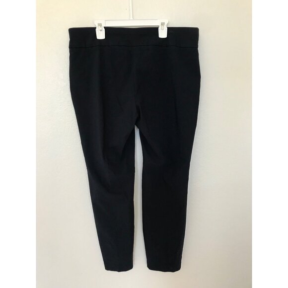 Alfani Womens Black Slim Fit Dress Pants Size 16 Elastic Waist Office Wear - Picture 5 of 5